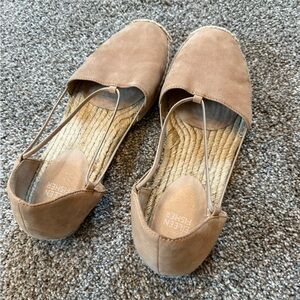 Eileen Fisher Light Brown Suede Espadrille Flats